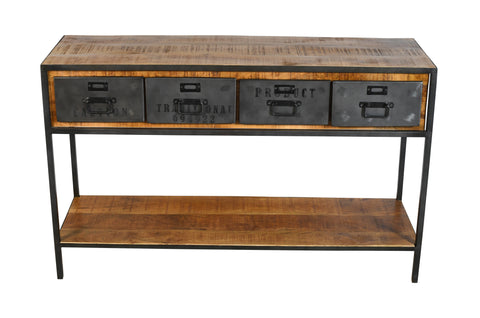 Consola de acero y madera Lor