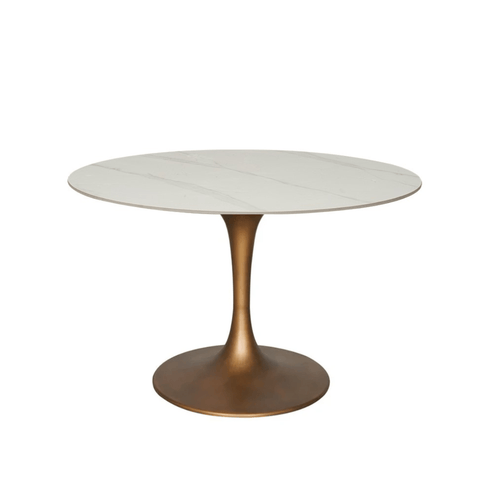 Mesa de comedor Tuli cobre piedra sinterizada - Vintahome