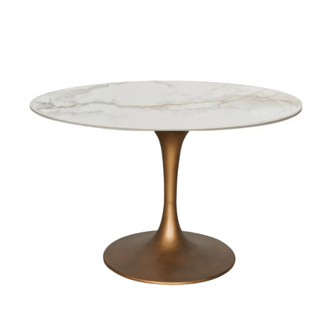 Mesa de comedor Tuli cobre piedra sinterizada - Vintahome
