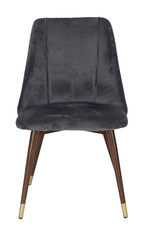 Silla Comedor Ágata Terciopelo Gris