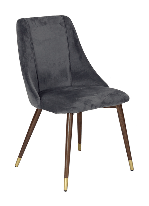 Silla Comedor Ágata Terciopelo Gris