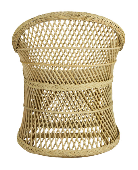 Sillón con brazos de comedor mimbre natural Uganda