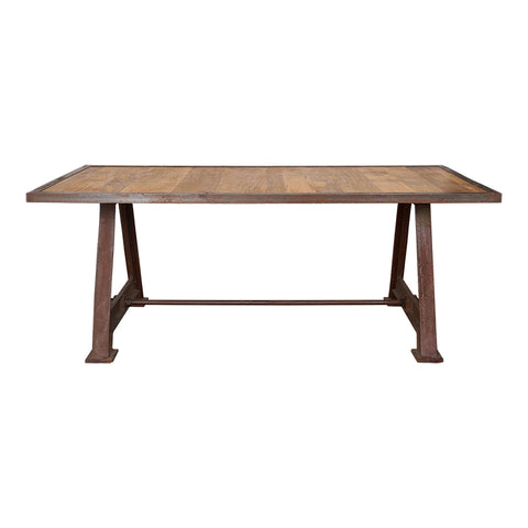 Mesa de comedor madera y acero 200x100 Kleo