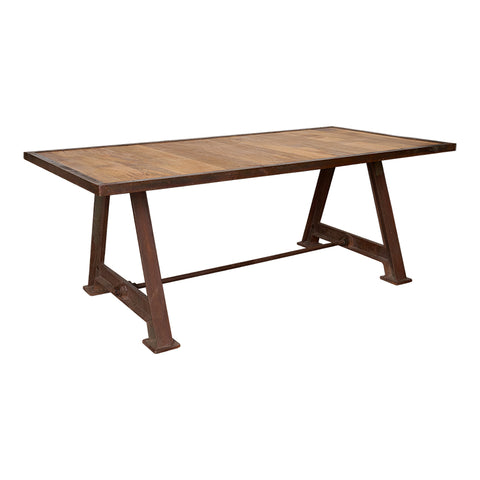 Mesa de comedor madera y acero 200x100 Kleo