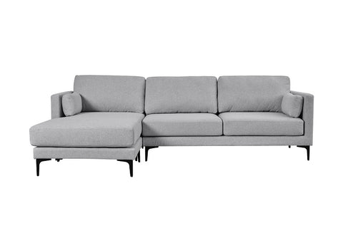 Sofa chaise Longue tela gris Lilian