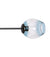 Lámpara de techo araña 5 brazos cristal azul acero negro Ball