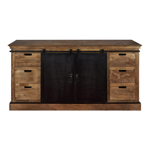 Aparador madera de mango acero negro Troy