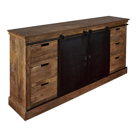 Aparador madera de mango acero negro Troy