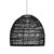 Lámpara de techo rattán natural trenzado Nicolle negro 40cms