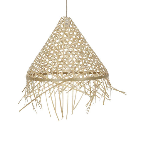 Lámpara de techo bambú natural trenzado Dean 60cms