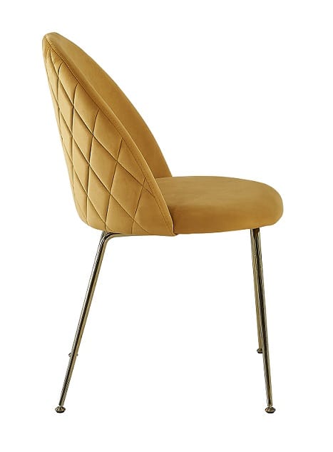 Silla Comedor Ónix Gold Terciopelo Amarillo