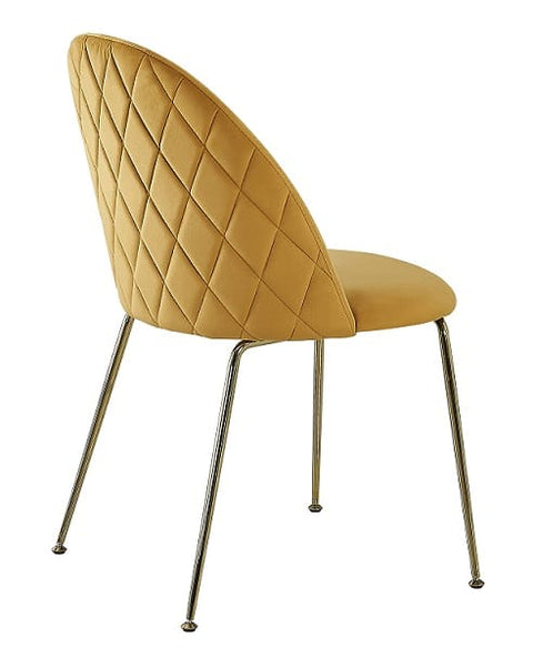 Silla Comedor Ónix Gold Terciopelo Amarillo