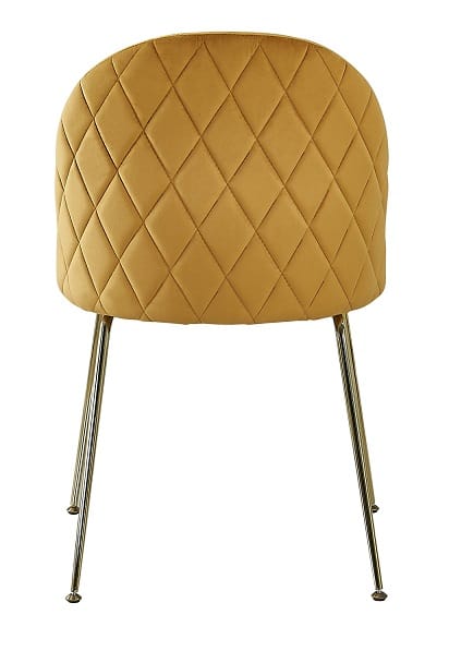 Silla Comedor Ónix Gold Terciopelo Amarillo