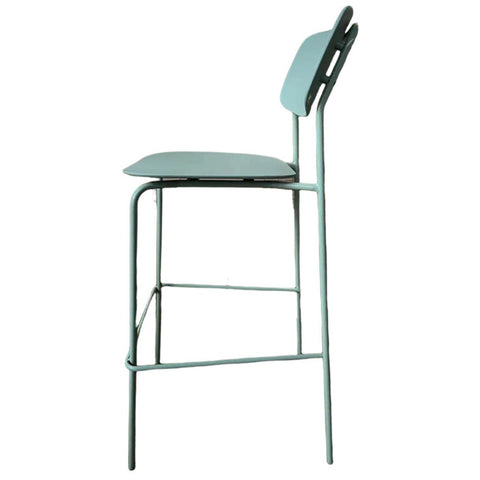 Taburete de bar pp y acero Helga verde