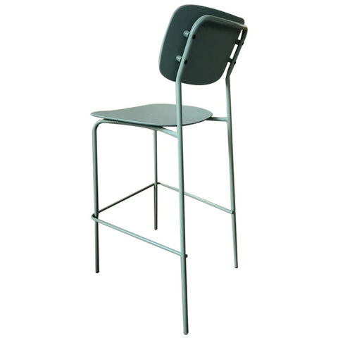 Taburete de bar pp y acero Helga verde