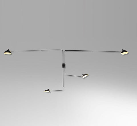 Lámpara de aplique diseño Serge Mouille quatro
