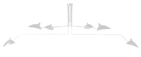Lámpara de techo diseño Serge Mouille seis brazos