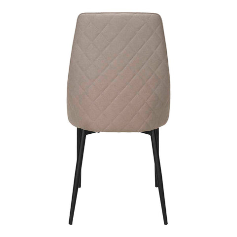 Silla comedor beige patas acero negro Chelsie