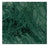 Mesa comedor inox oro tapa mármol verde 70x70 cms